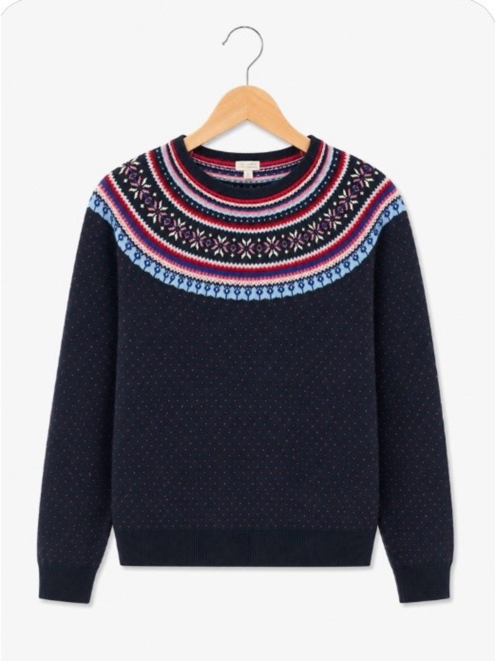 Talbots Navy Faire Isle Sweater